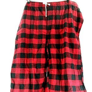 Joe Boxer Big Men Plaid Checkerboard Red/Black Paj